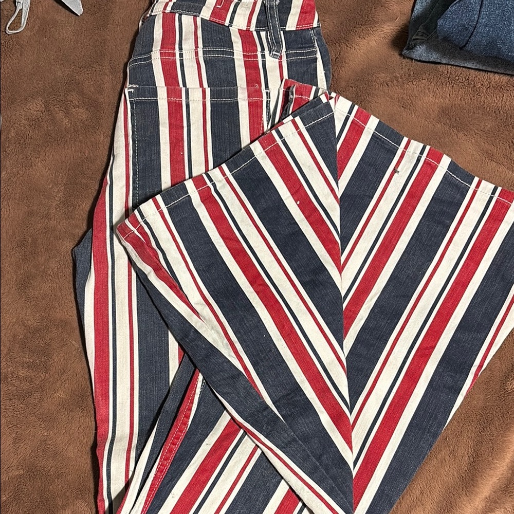 Striped Flare & Wide Leg Jeans